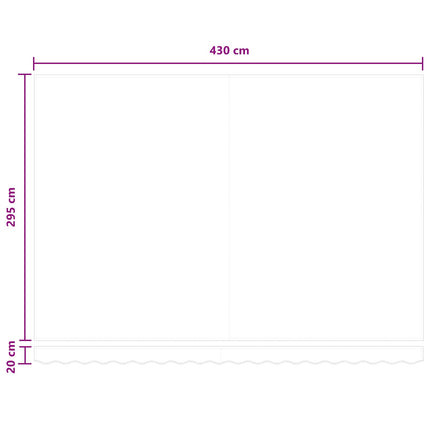 Utdragbar markis Taupe 450 × 300 cm Tyg och Metall