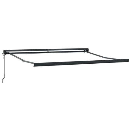 Utdragbar markis Sand 450 × 300 cm Tyg och Metall