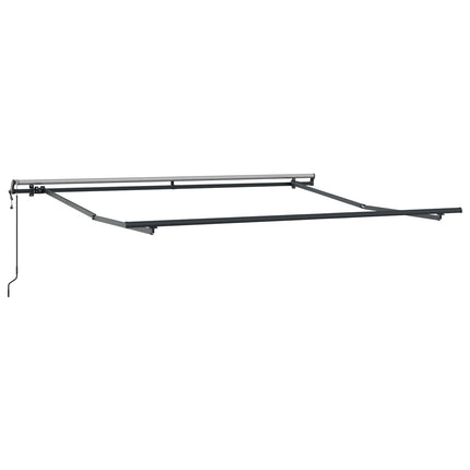 Utdragbar markis Taupe 450 × 350 cm Duk och Aluminium