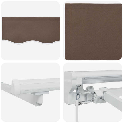 Manuell Utdragbar Markis Taupe 4,5 × 3,5 m