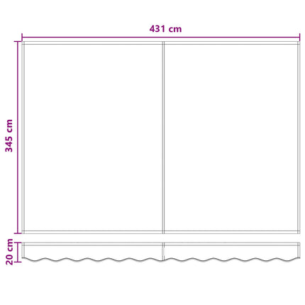 Manuell Utdragbar Markis Taupe 4,5 × 3,5 m