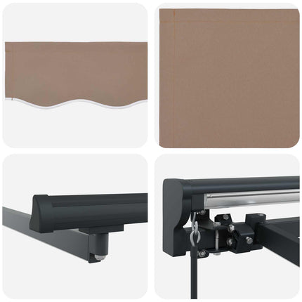 Manuell Utdragbar Markis Taupe 4,5 × 3,5 m