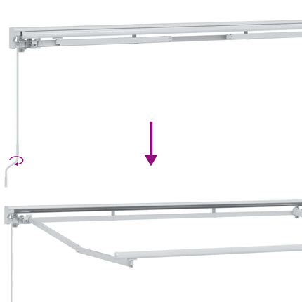 Manuell markisram med LED-lampor Taupe 4,5 × 3,5 m