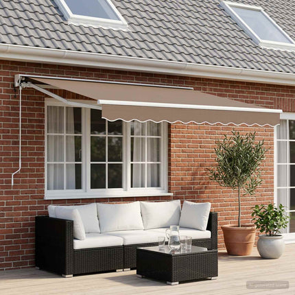 Elektrisk Retraktabel Markis Taupe 4,5 × 3,5 m