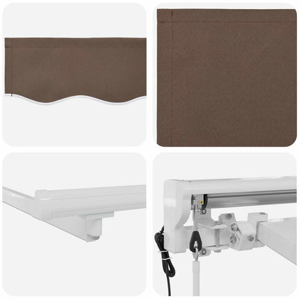 Elektrisk Retraktabel Markis Taupe 4,5 × 3,5 m