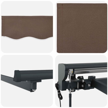 Elektrisk Retraktabel Markis Taupe 4,5 × 3,5 m