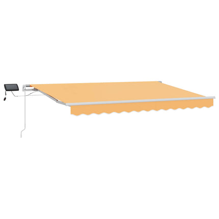 Utfällbar markis Sand 500 × 300 cm Tyger och Stål