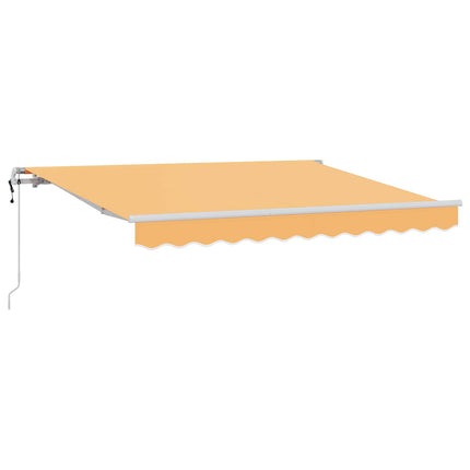 Utdragbar markis Sand 500 × 350 cm Duk och Aluminium