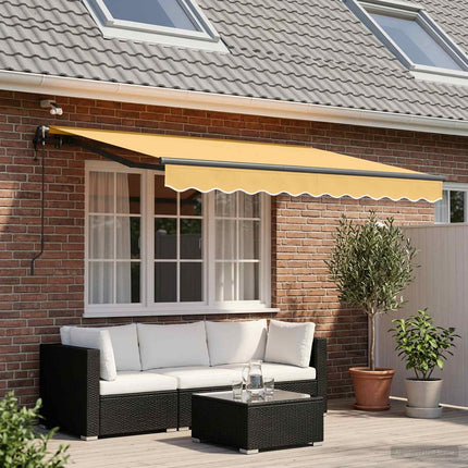 Utdragbar markis Sand 500 × 350 cm Polyester