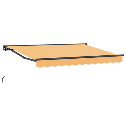 Manuell Utdragbar Markis Sand 5 × 3,5 m Polyester och aluminium