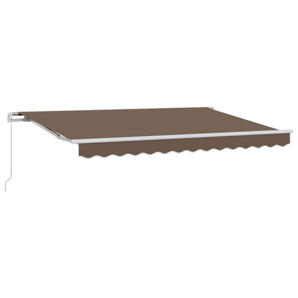 Utdragbar markis Taupe 600 × 300 cm Polyester och aluminium