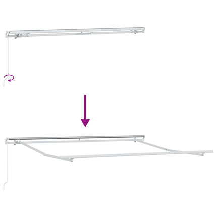Utdragbar markis Taupe 600 × 300 cm Polyester och aluminium