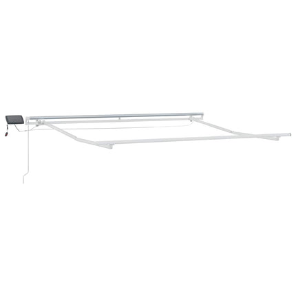 Utdragbar markis Taupe 600 × 300 cm Duk och Aluminium