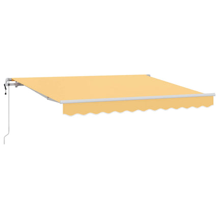 Utdragbar markis Sand 600 × 300 cm Duk och Aluminium
