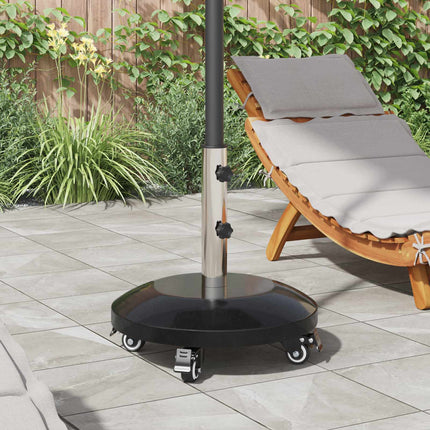 Granite Parasol Base med hjul för 40-50 mm stång 29 kg Svart