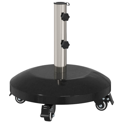 Granite Parasol Base med hjul för 40-50 mm stång 29 kg Svart