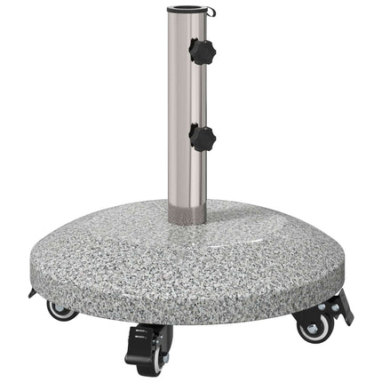 Granitar parasollfot med hjul för 4-5 cm stolpe 27.2 kg Grå