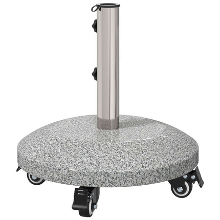 Granitar parasollfot med hjul för 4-5 cm stolpe 27.2 kg Grå