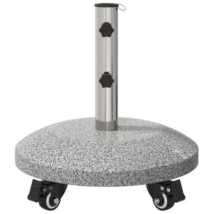 Granitar parasollfot med hjul för 4-5 cm stolpe 27.2 kg Grå