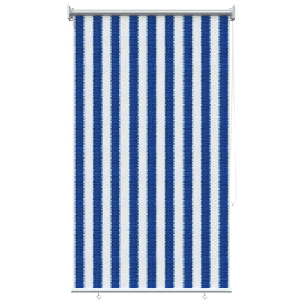 Utomhus Rullgardin 90% UV Block Blå och Vit Rand 80 x 230 cm