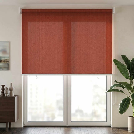 Utomhus Rullgardin 90% UV Block Terrakotta 100 x 230 cm HDPE