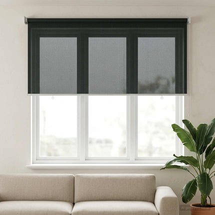 Utomhus Rullgardin 90% UV Block Mörkgrön 350 x 140 cm HDPE