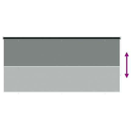 Utomhus Rullgardin 90% UV Block Mörkgrön 350 x 140 cm HDPE