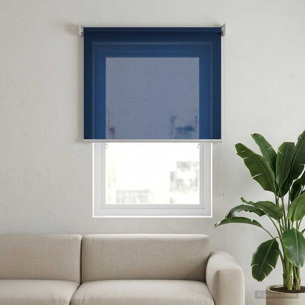 Utomhus Rullgardin 90% UV Block Blå 80 x 140 cm HDPE