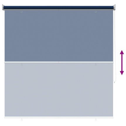 Utomhus Rullgardin 90% UV Block Blå 140 x 140 cm HDPE