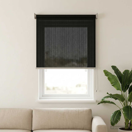 Utomhus Rullgardin 90% UV Block Svart 80 x 140 cm HDPE