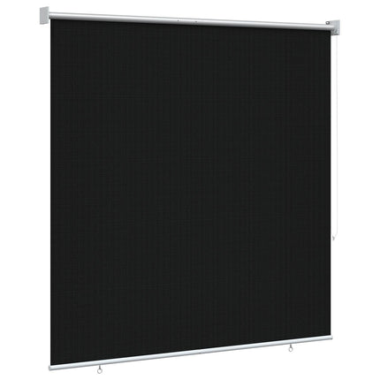 Utomhus Rullgardin 90% UV Block Svart 140 x 140 cm HDPE
