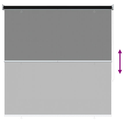Utomhus Rullgardin 90% UV Block Svart 140 x 140 cm HDPE
