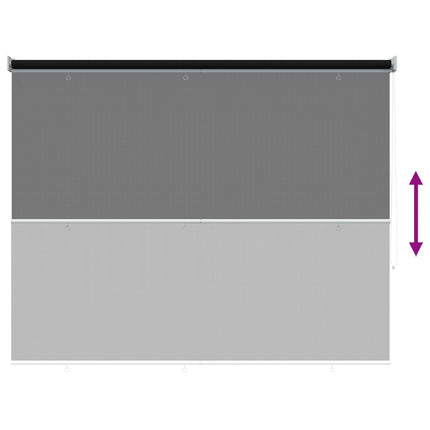 Utomhus Rullgardin 90% UV Block Svart 200 x 140 cm HDPE