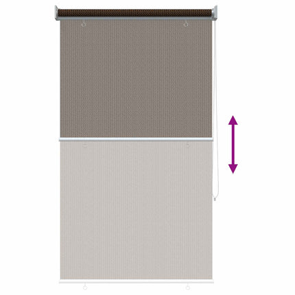 Utomhus Rullgardin 90% UV Block Brun 60 x 140 cm HDPE
