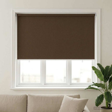 Utomhus Rullgardin 90% UV Block Brun 140 x 140 cm HDPE
