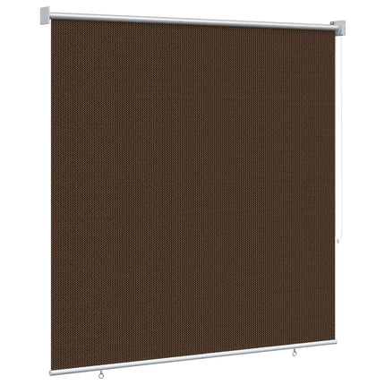 Utomhus Rullgardin 90% UV Block Brun 140 x 140 cm HDPE