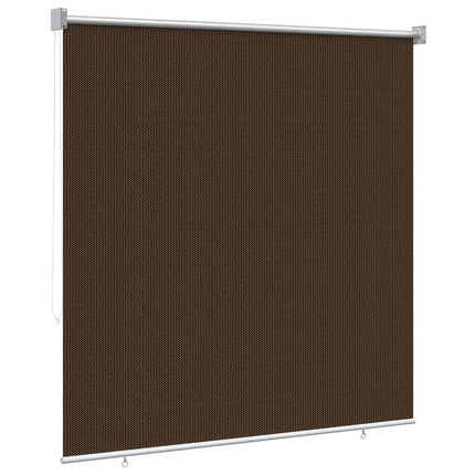Utomhus Rullgardin 90% UV Block Brun 140 x 140 cm HDPE