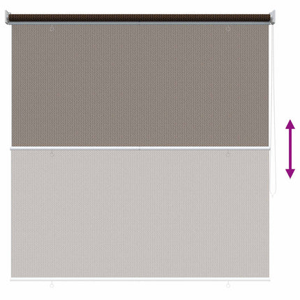 Utomhus Rullgardin 90% UV Block Brun 140 x 140 cm HDPE