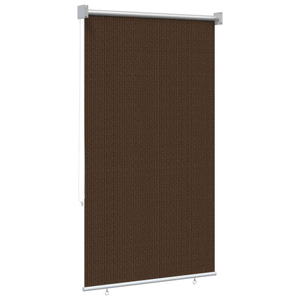 Utomhus Rullgardin 90% UV Block Brun 80 x 230 cm HDPE