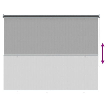 Utomhus Rullgardin 90% UV Block Ljusgrå 220 x 140 cm HDPE