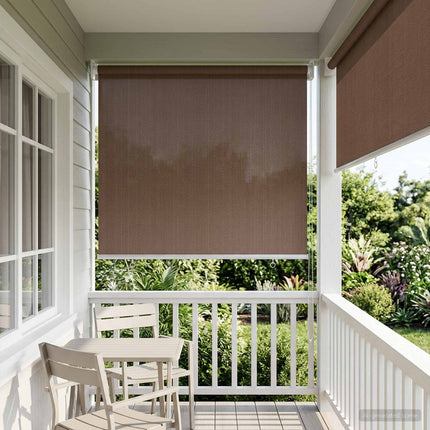 Utomhus Rullgardin 90% UV Block Taupe 60 x 140 cm HDPE