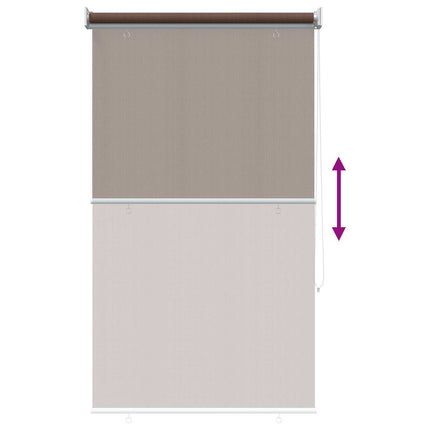 Utomhus Rullgardin 90% UV Block Taupe 60 x 140 cm HDPE