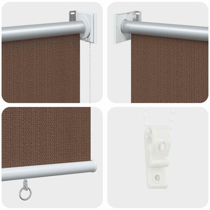 Utomhus Rullgardin 90% UV Block Taupe 80 x 140 cm HDPE