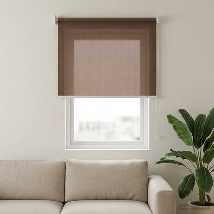 Utomhus Rullgardin 90% UV Block Taupe 100 x 140 cm HDPE