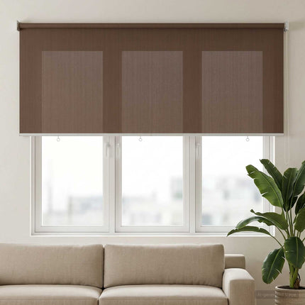 Utomhus Rullgardin 90% UV Block Taupe 120 x 140 cm HDPE