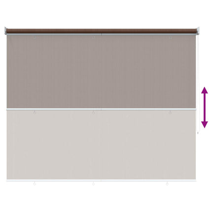 Utomhus Rullgardin 90% UV Block Taupe 220 x 140 cm HDPE