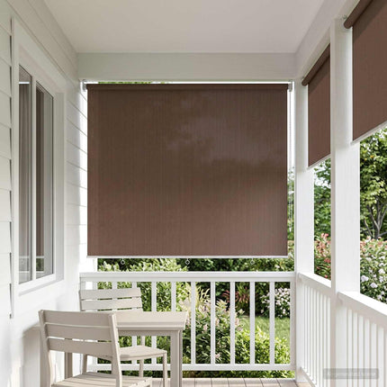 Utomhus Rullgardin 90% UV Block Taupe 240 x 140 cm HDPE