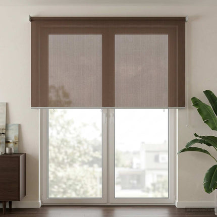 Utomhus Rullgardin 90% UV Block Taupe 120 x 230 cm HDPE