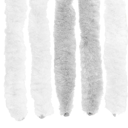 Insektsgardin Chenille Ljusgrå och vit. 56 x 200 cm 100% PP