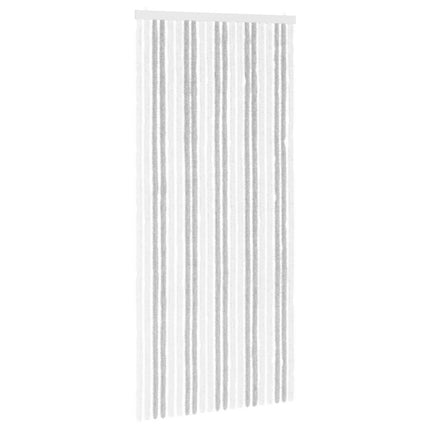 Insektsgardin Chenille Ljusgrå och vit. 90 x 200 cm 100% PP
